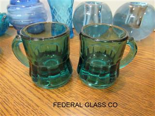 VTG BLUE GLASS ART GLASS COLLECTION - LOT OF 12 PCS